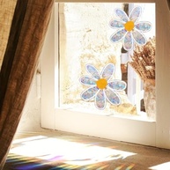 Adesivo de Janela Margarida Refletivo - PVC Reutilizável para Casa e Escritório - imagem 5