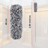 Espanador Pó Extensível 2,80m com Microfibra e Cabo Inox - Limpeza de Tetos, Ventiladores e Locais Altos - imagem 3