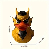 Estatueta Gótica Punk Rock em Forma de Pato - Decoração Única para Quarto e Carro - imagem 2
