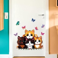 Adesivo Gatos Infantil Lavável - Decoração Segura e Divertida para Quartos de Bebês e Crianças - imagem 2