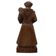 Imagem de Santo Antônio em Madeira 20 cm - Escultura Barroca para Decoração e Fé - imagem 4
