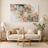 Quadro Decorativo Abstrato Rose Gold Moderno - Tela Canvas sem Moldura para Sala e Quarto - imagem 4