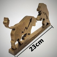 Touro e Urso Wall Street Totem - Decore seu Escritório com Estilo e Simbolismo - imagem 3