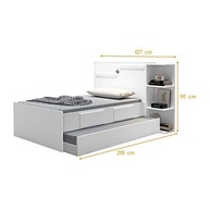Bicama Baú Solteiro com 2 Gavetas Iris J&Móveis - Design Moderno e Praticidade - imagem 2