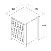 Mesa de Cabeceira Ditália 3 Gavetas DM-111 – Design Moderno e Organização Inteligente para Seu Quarto - imagem 4