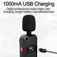 Medidor de Ruído Digital Portátil 30-130dB com LCD Retroiluminado e Barra Analógica - imagem 4