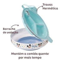 Prato Térmico Infantil Mickey com Ventosa e 3 Divisórias - Seguro, Divertido e Prático - imagem 5
