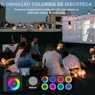 JYX Caixa de Som Bluetooth Portátil com 2 Microfones e Luzes DJ: Festa e Karaokê em Casa! - imagem 5