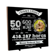 Azulejo Personalizado para Presente de Bodas - Foto e Nome do Casal - imagem 2
