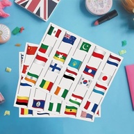 Adesivos de Bandeiras do Mundo - 120 Peças para Viagem, Decoração e Aprendizado - imagem 2