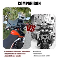 Espelhos Retrovisores Dobráveis para Moto: Segurança e Estilo com Suporte Universal M10/M8 - imagem 3