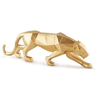 Escultura Leopardo Dourado em Poliresina - Decore com Estilo e Sofisticação - imagem 2