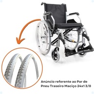 Par de Pneus Maciços 24x1 3/8 Cinza para Cadeira de Rodas - Antifuro e Duráveis - imagem 5