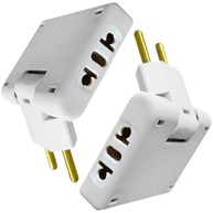 Kit 2 Adaptadores Tomada Articulado 2 e 3 Pinos Bivolt 10A/20A - Mais Espaço e Segurança! - imagem 2