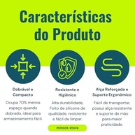 Balde de Silicone Dobrável 5L com Alça - Leve, Compacto e Multiuso para Limpeza e Atividades Externas - imagem 4