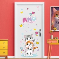 Adesivo Gatos Infantil Lavável - Decoração Segura e Criativa para Quartos de Bebês e Crianças - imagem 4