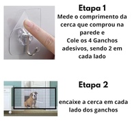 Cerca Pet Removível com Tela de Proteção 122x78 cm - Segurança Leve e Prática para Cães e Crianças - imagem 3