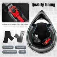 ModeIY Capacete Motocross Infantil e Adulto: Segurança e Estilo Off-Road Unissex (Conjunto 4 Peças DOT) - imagem 5