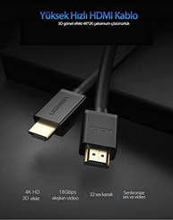 Cabo HDMI UGreen Blindado 2.0: Imagem 4K e Som Imersivo para PS4, TV e Home Theater (3m) - imagem 3