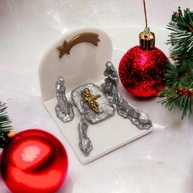 Mini Presépio de Natal Branco e Prata - Lembrancinha Encantadora para Decoração e Presente - imagem 3