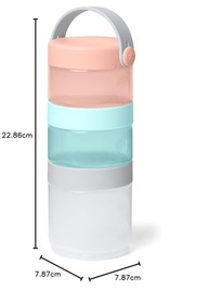 Kit Porta Leite em Pó e Snacks 3 em 1 Skip Hop Azul e Rosa - Praticidade e Estilo para o Dia a Dia - imagem 4
