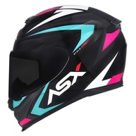 Capacete ASX Eagle Street Brilho Preto/Tiffany/Rosa - Segurança e Estilo para Você! - imagem 1