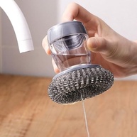 Escova de Aço com Dispensador de Detergente – Limpeza Prática e Eficiente para Cozinha - imagem 2