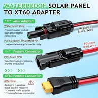 Conector XT60 WFPOWER 10AWG: Conexão Segura e Eficiente para Painéis Solares e Estações de Energia - imagem 5