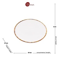 WOLFF Prato Raso em Melamina Bambu Branco 27cm - Elegância e Durabilidade para sua Mesa - imagem 4