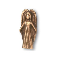 Berloque de Anjo da Guarda em Bronze Sólido – Estatueta Portátil de 5,5 cm para Proteção e Conforto - imagem 1