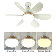 Ventilador de Teto com Lâmpada LED 80W e Controle Remoto – 2 em 1 Silencioso Bivolt - imagem 4