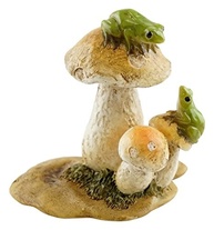 Top Collection Estátua Miniatura de Sapos em Cogumelos - Decoração Encantadora para Jardim e Fadas - imagem 2