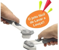 Top Chef Escova de Limpeza com Esponja e Porta Detergente - Dupla Ação para Cozinha Impecável - imagem 4