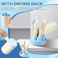 Kit de Limpeza de Mamadeira com 6 Escovas de Silicone - Sistema Completo e Portátil - imagem 4