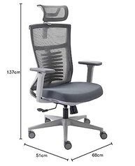 Cadeira de Escritório Elements Vertta Grey - Design Ergonômico e Estilo Moderno - imagem 3