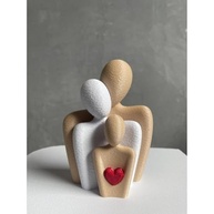 Escultura Família em PLA – Decoração Minimalista com Simbolismo de Amor e União (4 Integrantes) - imagem 4