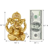 Estátua de Ganesha Dourada - Decoração Espiritual para Casa e Mandir - imagem 4
