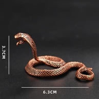Estátua de Cobra em Cobre Sólido - Escultura Zodíaco Feng Shui para Mesa e Decoração - imagem 3