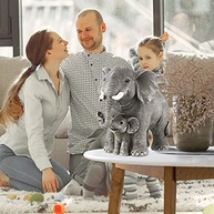 Estátua de Elefante em Resina - Decoração Elegante e Simbólica para Casa e Escritório - imagem 3