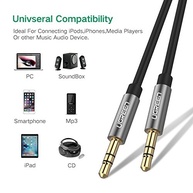Cabo Auxiliar Ugreen 3.5mm Slim: Som Estéreo de Alta Qualidade para iPhone, iPad e Smartphones - imagem 4