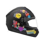 Capacete Moto Infantil Fly Young Vibes Preto Fosco: Segurança e Estilo para Pequenos Aventureiros! - imagem 2