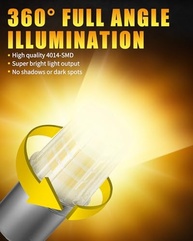 AILEO Lâmpada LED Ambar 1157: Seta Super Brilhante para Segurança e Estilo no seu Veículo - imagem 3