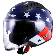Capacete LS2 Copter Aberto Vermelho Americano/Branco/Azul - Segurança e Estilo para Motociclistas - imagem 5