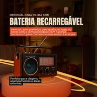 Rádio Antigo 686 Bluetooth: Estilo Rústico, Som Clássico e Conectividade Moderna - imagem 5