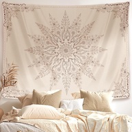 Tapeçaria Floral Mandala Boho - Decoração de Parede Estilo Mandala para Quarto e Sala - imagem 1