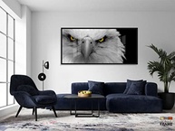 Quadro Decorativo Águia 130x60cm com Moldura Preta - Estilo Moderno para Sala, Escritório e Quarto - imagem 3
