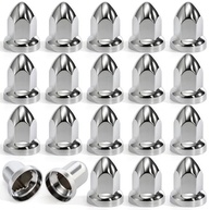 Lawei 20 Tampas de Porca Cromada 33mm para Caminhões e Reboques - Proteção e Estilo Antiferrugem - imagem 2