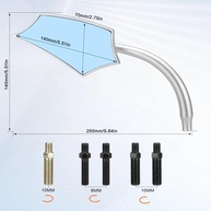 Espelhos Retrovisores LKV 360° para Moto: Universal 8mm/10mm - Estilo e Segurança para Harley, Honda, Yamaha e Mais! - imagem 5