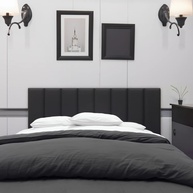 Cabeceira Cama Box Queen 8 Módulos Estofada Modular 60x20 cm - Design Moderno e Conforto Total (Preto) - imagem 1