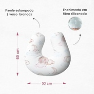 Almofada de Amamentação Ergonômica Estrela e Lua Baby - Conforto e Suporte Antialérgico para Mães e Bebês - imagem 4